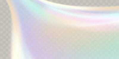 een reeks van kleurrijk vector lens, kristal regenboog licht en gloed transparant Effecten.