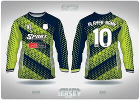 eps Jersey sport- overhemd vector.citroen groen blauw dots achter de netto patroon ontwerp, illustratie, textiel achtergrond voor ronde nek sport- overhemd lang mouwen vector