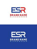 eerste brief esr logo ontwerp vector sjabloon, creatief brief esr logo ontwerp