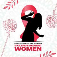 Internationale dag voor de eliminatie van geweld tegen Dames sociaal media post banier sjabloon vector