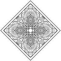 mandala bloem voor volwassen kleur boek. vector