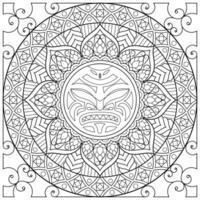 mandala bloem voor volwassen kleur boek. vector