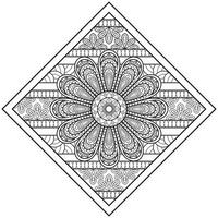 mandala bloem voor volwassen kleur boek. vector