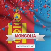 Mongolië onafhankelijkheid dag achtergrond. vector