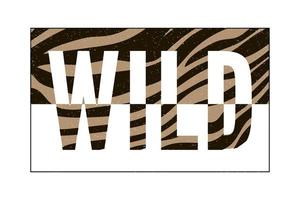 trend wild zebra-element met tijgertekens. geloof in liefde en hou van jezelf vintage luipaardstijl, jaguar fashion slogan voor t-shirt voor meisje. vectorillustratie. vector