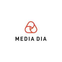 brief d met media logo vector