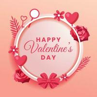 Valentijn dag groet ontwerp, geschikt voor sociaal media post en andere vector