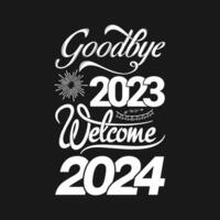 gelukkig nieuw jaar t-shirt ontwerp, gelukkig nieuw jaar 2024, typografie, vakantie, nieuw jaar t-shirt ontwerp, 2024 t-shirt, trendy, festival, t-shirt ontwerp ten volle vector grafiek voor t-shirt afdrukken ontwerp