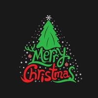 vrolijk Kerstmis gelukkig nieuw jaar t overhemd Promotie poster of banier met rood geschenk doos en LED draad lichten voor kleinhandel, boodschappen doen of Kerstmis Promotie in rood en zwart stijl vector