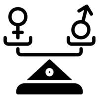 Glyph-pictogram voor gelijkheid vector