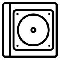 compact disc lijn icoon vector