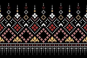 natuur jaargangen kruis steek traditioneel etnisch patroon paisley bloem ikat achtergrond abstract aztec Afrikaanse Indonesisch Indisch naadloos patroon voor kleding stof afdrukken kleding jurk tapijt gordijnen en sarong vector