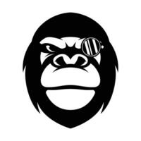 gorilla bril schets vector