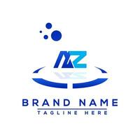 brief nz blauw professioneel logo voor allemaal soorten van bedrijf vector