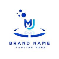 brief mj blauw professioneel logo voor allemaal soorten van bedrijf vector