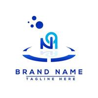 brief nq blauw professioneel logo voor allemaal soorten van bedrijf vector