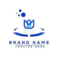brief ma blauw professioneel logo voor allemaal soorten van bedrijf vector