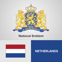 Nationaal embleem, kaart en vlag vector