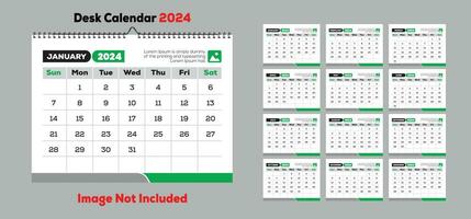 bureau kalender ontwerp 2024 vector