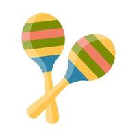 feestelijke maracas op witte achtergrond pictogram. vector illustratie