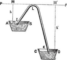 overhevelen beginsel wijnoogst gravure vector