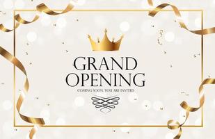 grootse opening luxe uitnodiging banner achtergrond. vector illustratie