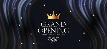 grootse opening luxe uitnodiging banner achtergrond. vector illustratie