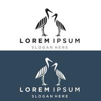 zwaan logo icoon vector illustratie ontwerp sjabloon.elegant vliegend zwaan vogel logo