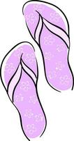 zomer slippers hand- getrokken ontwerp, illustratie, vector Aan wit achtergrond.