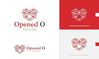 logo ontwerp icoon abstract meetkundig brief O met modern en tech stijl, gemakkelijk eerste alfabet vector