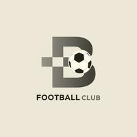 abstract brief logo met eerste b modern Amerikaans voetbal club premie vector