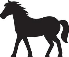 zwart silhouet paard vector