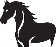 zwart silhouet paard vector