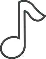 muziek- aantekeningen icoon in lijn stijl. geïsoleerd Aan transparant achtergrond. gebruik voor musical sleutel tekens. ontwerp element logo sjabloon technologie symbool vector voor apps en website