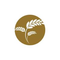 landbouw tarwe logo vector sjabloon symbool ontwerp