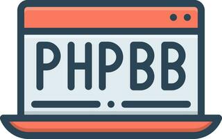 kleur icoon voor phpbb vector