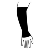 ppe-pictogram. kleding pakken handsymbool isoleren op witte achtergrond, vector illustratie eps.10