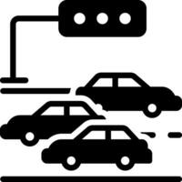 solide icoon voor verkeer vector