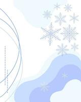 sneeuwvlokken, abstract elementen feestelijk Kerstmis sjabloon vector illustratie, winter vakantie viering achtergrond voor groet kaart, poster, banier, vrolijk kerstmis, gelukkig nieuw jaar concept