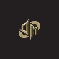 dm initialen concept logo professioneel ontwerp esport gaming vector