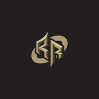 rr initialen concept logo professioneel ontwerp esport gaming vector