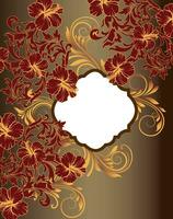 wijnoogst uitnodiging kaart met overladen elegant retro abstract bloemen ontwerp vector