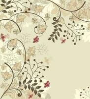 wijnoogst uitnodiging kaart met overladen elegant retro abstract bloemen ontwerp vector