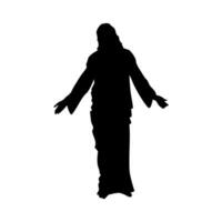 de silhouet van Jezus Christus vector