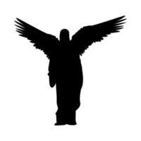 engel silhouetten met Vleugels vector