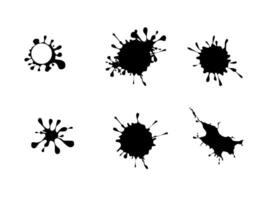 zwart inkt plons vector patroon reeks
