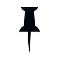 zwart Duwen pin icoon geïsoleerd Aan wit achtergrond. vector illustratie
