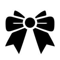 zwart geschenk boog icoon geïsoleerd Aan wit achtergrond. vector illustratie