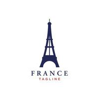 Frans eiffel toren gebouw en hoog toren logo sjabloon ontwerp.met bewerkbare vector illustratie.