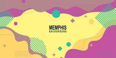 kleurrijk modern Memphis achtergrond. vector illustratie.